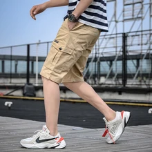 Бренд мужские шорты Карго Лето Мода Армия Военный Тактический Homme Шорты повседневные мульти-карман мужские мешковатые брюки плюс размер C134