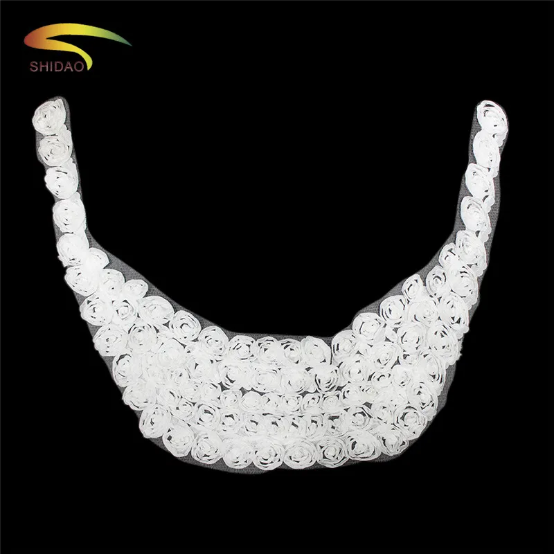 

Women sequins chiffon Necklaces Fashion Boutique Temperament fake collar chiffon sequined collar flower femme