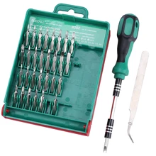 33 In 1 Screwdriver Set Interchangeable Torx Tweezer Extension Repair Tool Kit Box For Notebook Laptop Pc Cameral Watch Phone