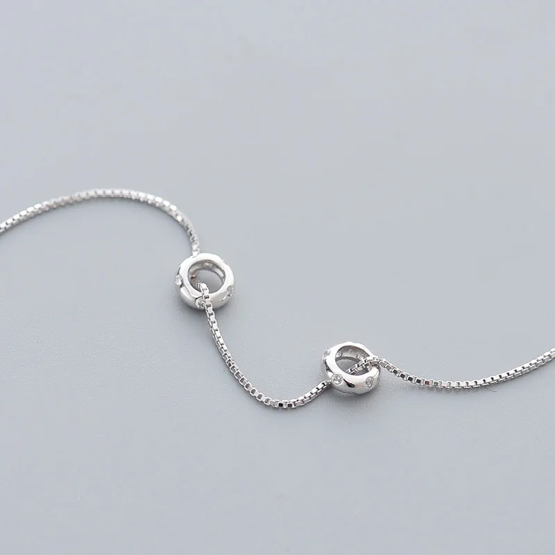 Цепочка с кулоном женская из серебра 100% пробы кулоном|circle necklace|necklace womenchain pendant |