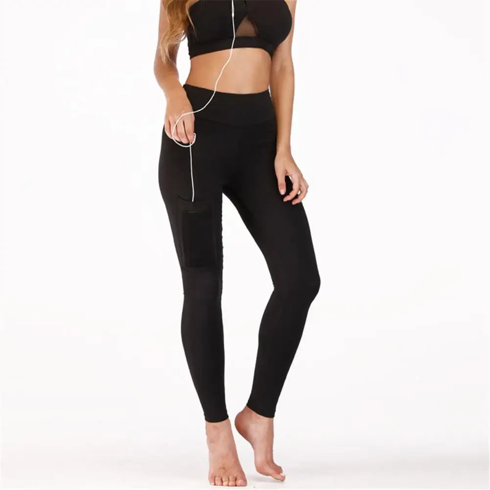 

Women Yoga Pants Quick Dry Pockets Waist Elastic Sexy Stretch Fitness Leggings Gym Workout Trousers Joggings Sports Leggings