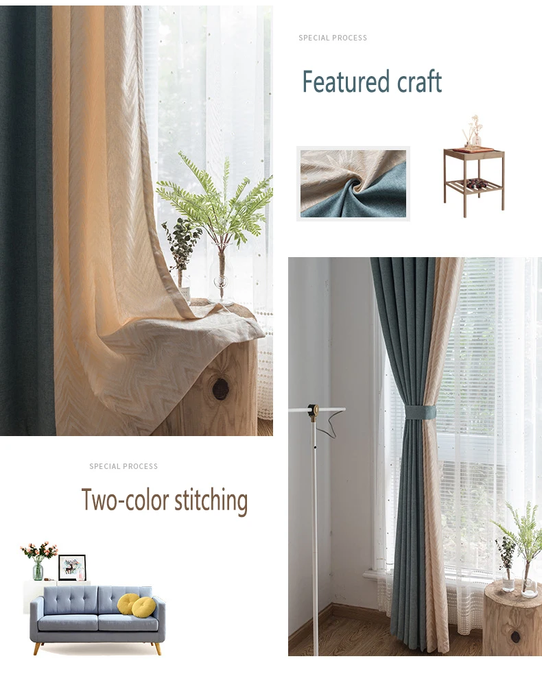Perfect Solid Color Faux Linen Blackout Curtains for Living Room Modern Curtains for Bedroom Window Curtains kitchen Curtains Blinds 19