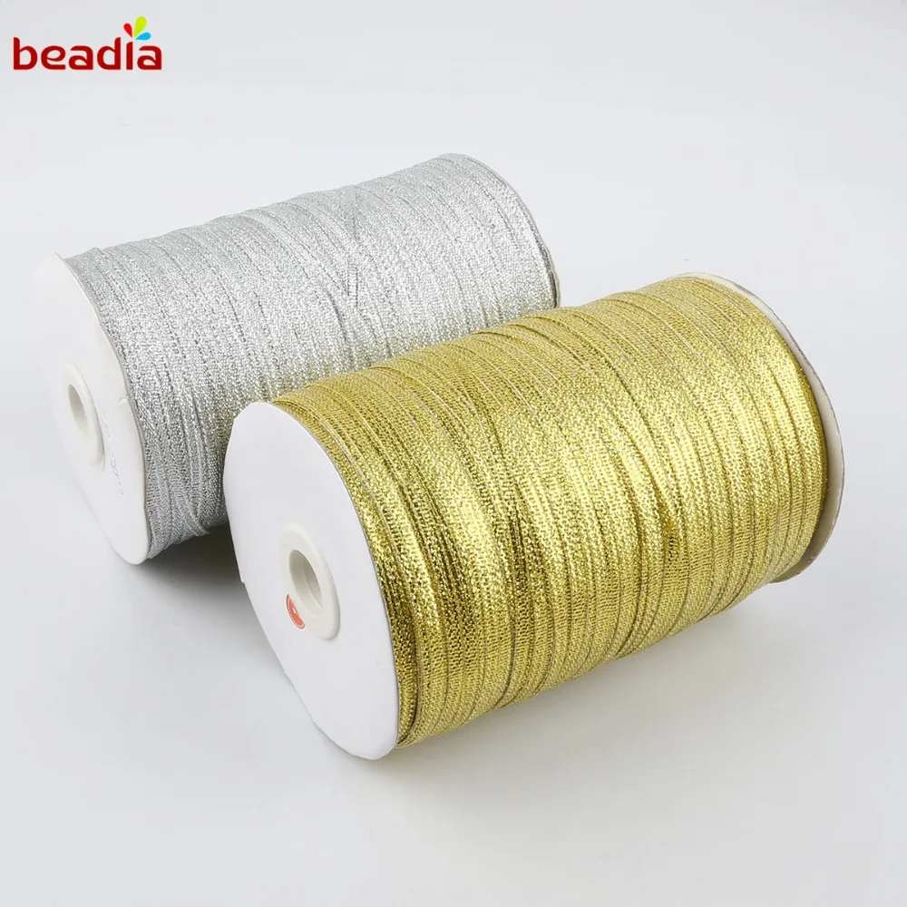 20 야드 4mm 너비 반짝이 리본 선물 포장 벨트 DIY 웨딩 파티 크리스마스 장식 리본 바느질 액세서리