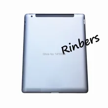 HOT SALE Original Battery Door Rear Back Cover Housing Replacement for iPad 4 Wi-Fi + 4G CELLULAR A1459 A1460 with LOGO7Writing