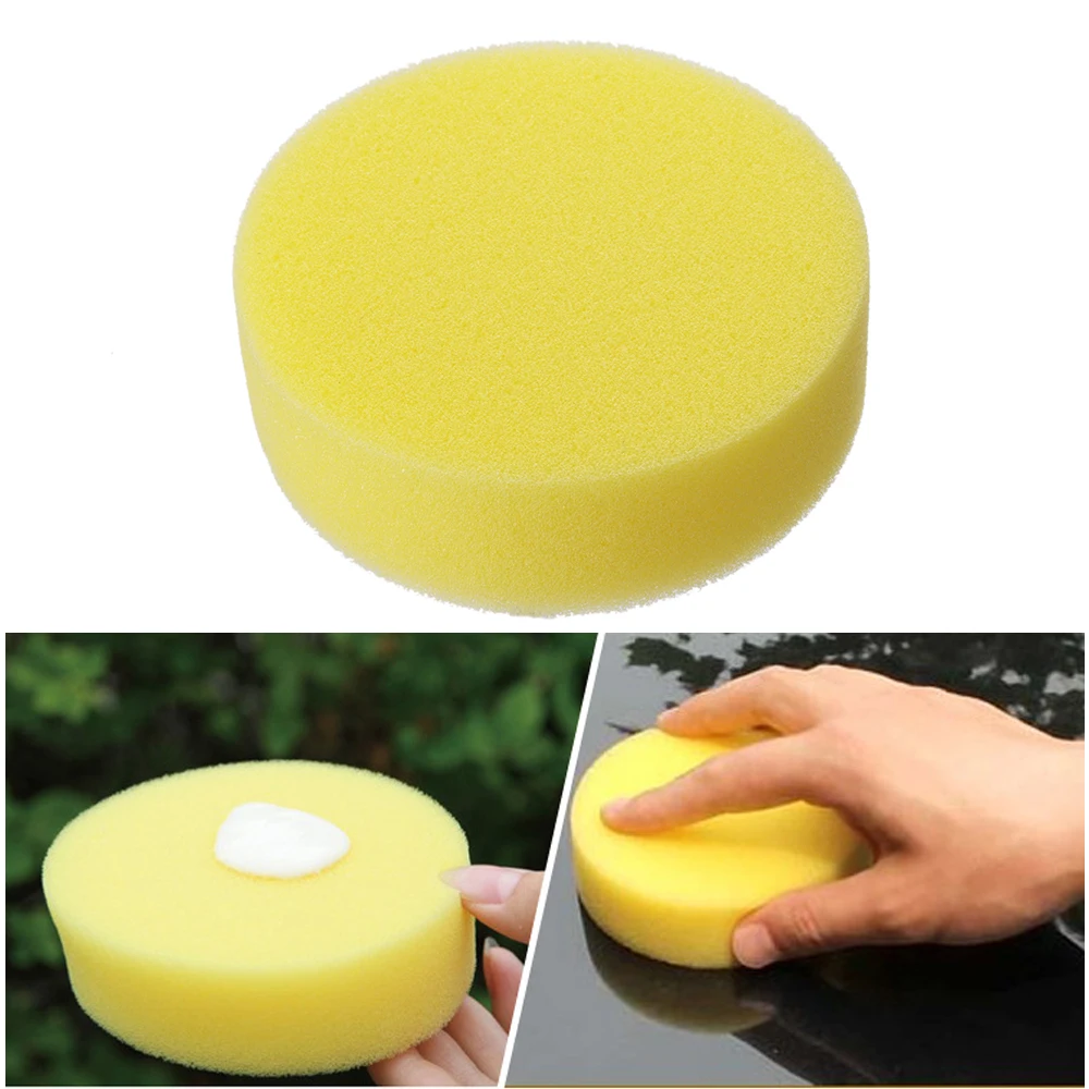 5Pcs/Lot Car Cleaning Wax Sponges Round Car Polish Wax Foam Sponges ...