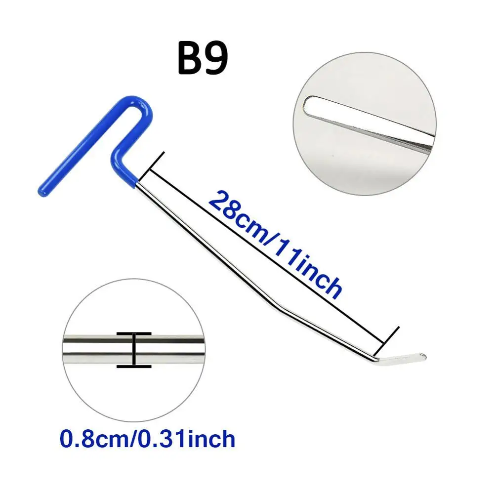 PDR инструменты 1 шт. синий цвет толкатели крючки с пумом Клин Автомобиля Лом Авто тела вмятин Ремонт Инструменты