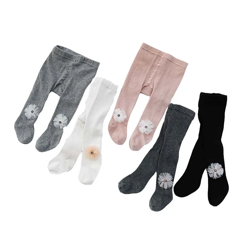 

Tights For Girls Floral Baby Girl Pantyhose Knitted Cotton Stocking For Girl Cute Baby Fashion Tight Girls Clothes