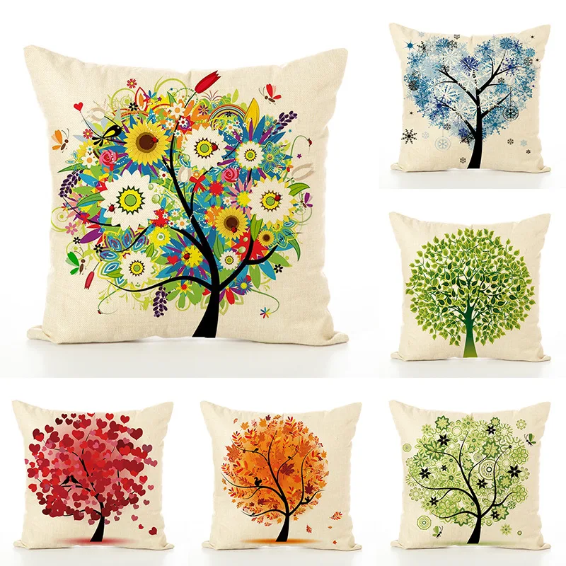

New Life Tree Hug Pillowcase Advertising Promotion Pillow Cotton Pillow Decorative Pillows Couch Pillows Cushion Cover