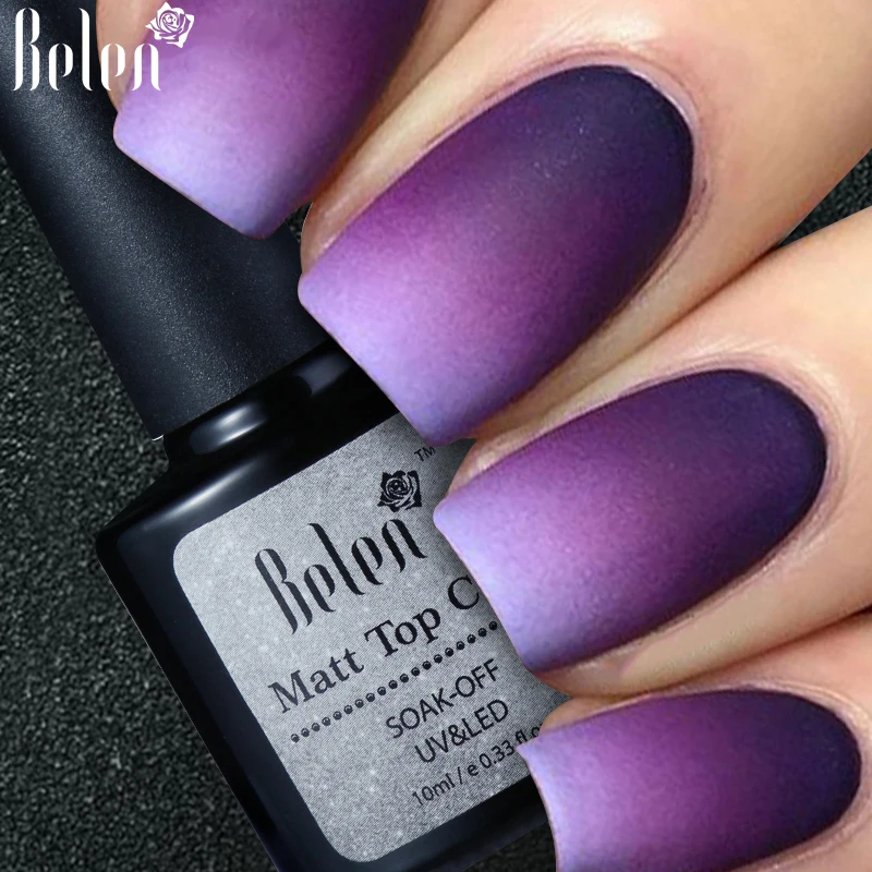 Belen Matt Top Coat Матовый УФ гель для ногтей Праймер лаковый слой матовый лак цветной