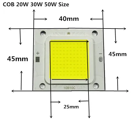 20 шт./лот COB 4640 реальные 50 Вт 1500MA 6000LM 32V постоянного тока потолочный светильник светодиодный светильник бусины теплый холодный белый высокой мощности Хорошее качество для уличный светильник s