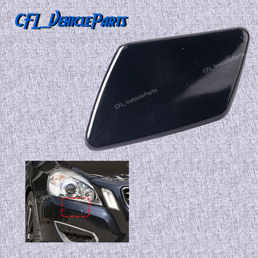 

Front Right Bumper Headlight Washer Jet Nozzle Cover Cap Unpainted 39991799 For Volvo S40 V50 2005 2006 2007