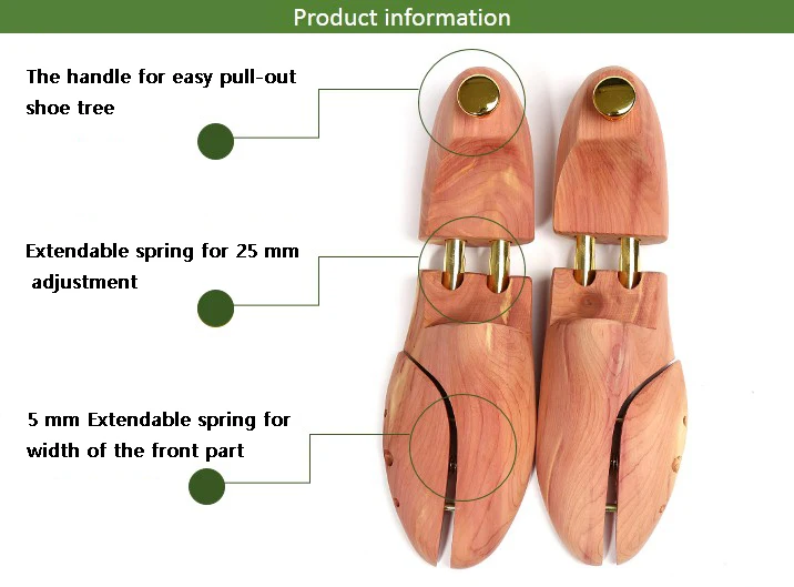 CedarGreen Мужская и женская двойная трубка регулируемая красная кедровая Обувь Дерево обуви