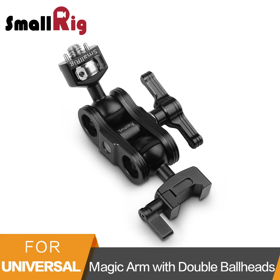  SmallRig Magic Arm With Double Ballheads ( Arri locating Pins and NATO Clamp) To Mount Camera Cage/