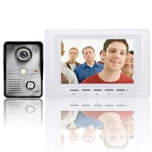 Envío Libre 7 ”Ató con alambre el Teléfono de La Puerta Sistema de Intercomunicación Del Timbre de Control de Acceso Kit 1 cámara 1 monitor IR Visión nocturna 817MKW11