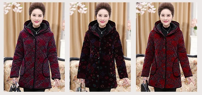 Зимняя куртка большого размера, Женское зимнее пальто, новое утепленное хлопковое теплое пальто, женская одежда среднего возраста K2909