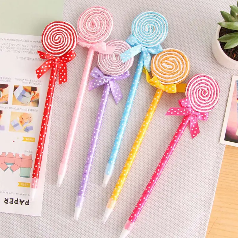 

Cute Candy Style Lollipop Ballpoint Pen Kawaii Ballpoint Pens For School Stationery Office Supplies