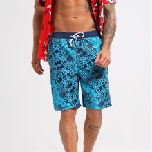 WD803 цветочный принт для мужчин пляжные шорты для отдыха пляжная одежда для плавания Sunga быстросохнущие трендовые пляжные шорты трусы для мужчин купальник