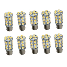 27 10X Branco Quente LED SMD 1156 1141 1003 RV Camper Trailer Interior Lâmpadas de Luz