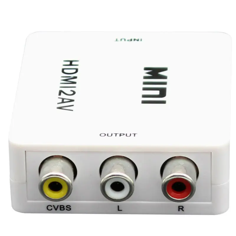 

5 PCS Standard HDMI Interface Mini HD Video Converter Box HD To AV/CVSB Video NTSC PAL Output HDMI To AV Adapter HDMI2AV