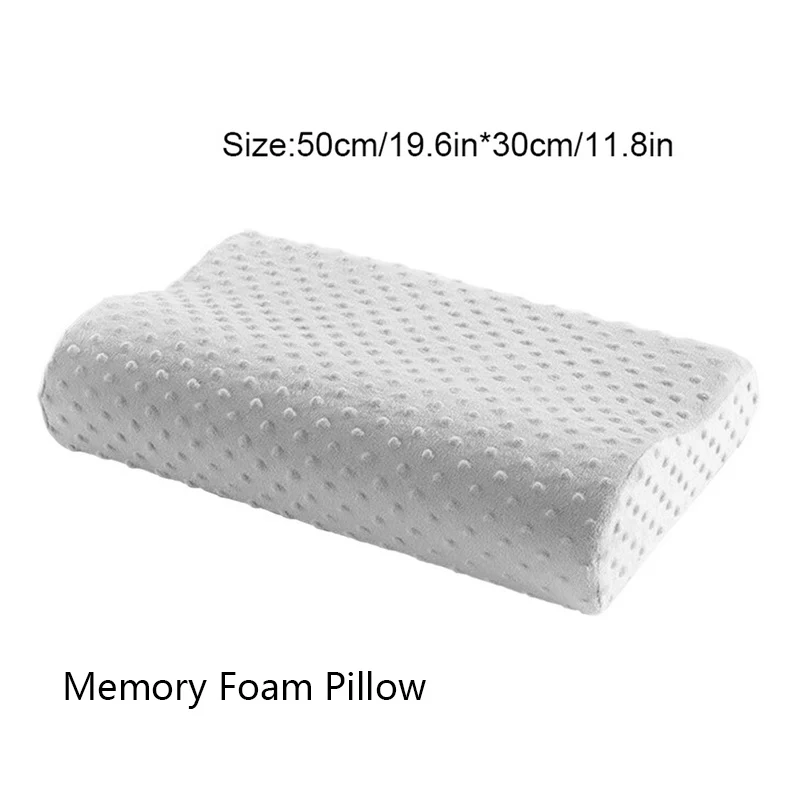 Мягкая Ортопедическая подушка с эффектом памяти, массажер для шейного отдела, латексная подушка для шеи, медленный отскок, Прямая поставка - Цвет: white 50x30cm
