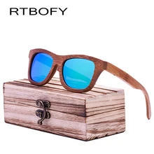 RTBOFY retro hecho a mano de madera gafas de sol hombres y mujeres UV400 gafas de sol polarizadas gafas de sol de madera-ZA03