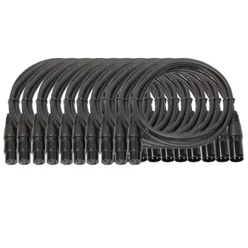 

5/10pcs 5.9ft DMX Stage DJ Cable Male to Female XLR 3Pin Audio Wire Cable