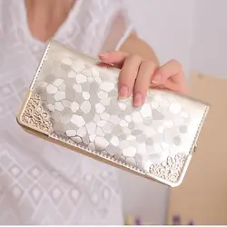 Для женщин кошелек портмоне бумажник женский 3D Камень рельефным узором дамы напульсники женские кошельки Роскошные вечерние клатч