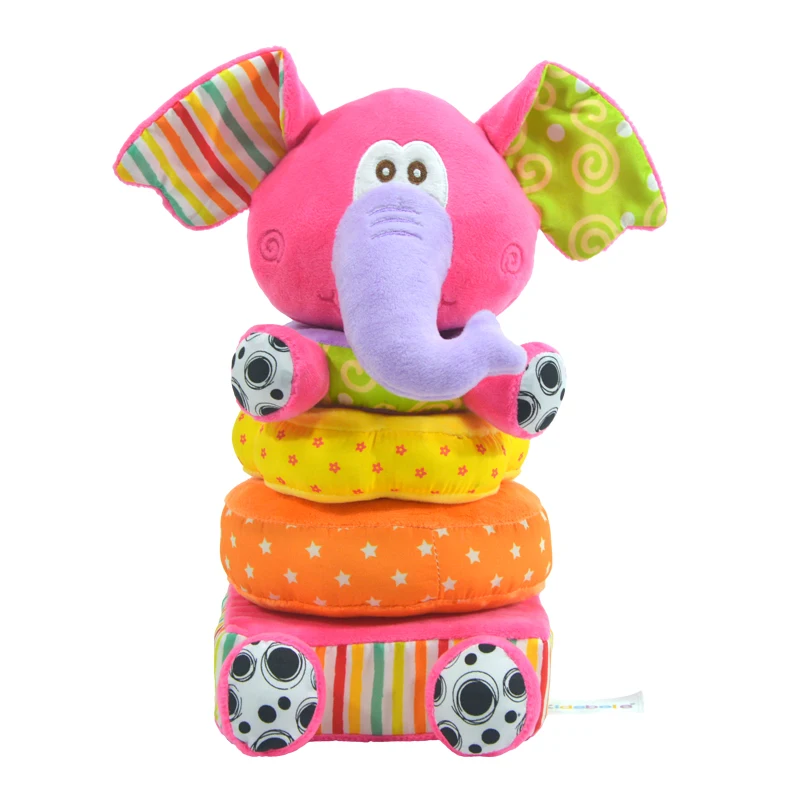 Игрушки для новорожденных детей Развивающие детские мягкие плюшевые игрушки мобильные погремушки игрушки Детские Слоники укладки детские игрушки колокольчик - Цвет: elephant