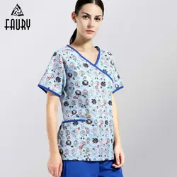Медицинская одежда врачи Медсестра равномерное больницы форма зубные скрабы Красота спа-салон халате спецодежды одежда для Для женщин