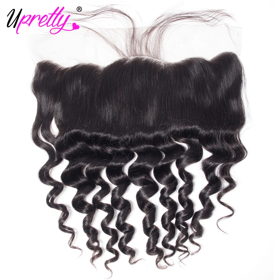 Upretty Brazilian Hair Weave Bundles With Closure Loose Deep Wave Bundles With Frontal Remy Human Hair 3 Bundles With Closure
