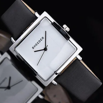 

Women Square Fashion Casual Watch Lady Simple Wristwatch Leather Clock Japanese Quartz Montres Unique Relogio Masculino