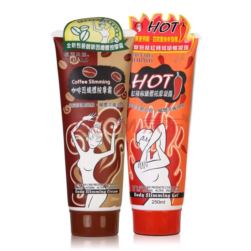 

25Pairs=50PCS 250ml Hot Chilli + Caffeine Body Slimming Cream Body Waist Effective Anti Cellulite Fat Burning Gel Body Cream