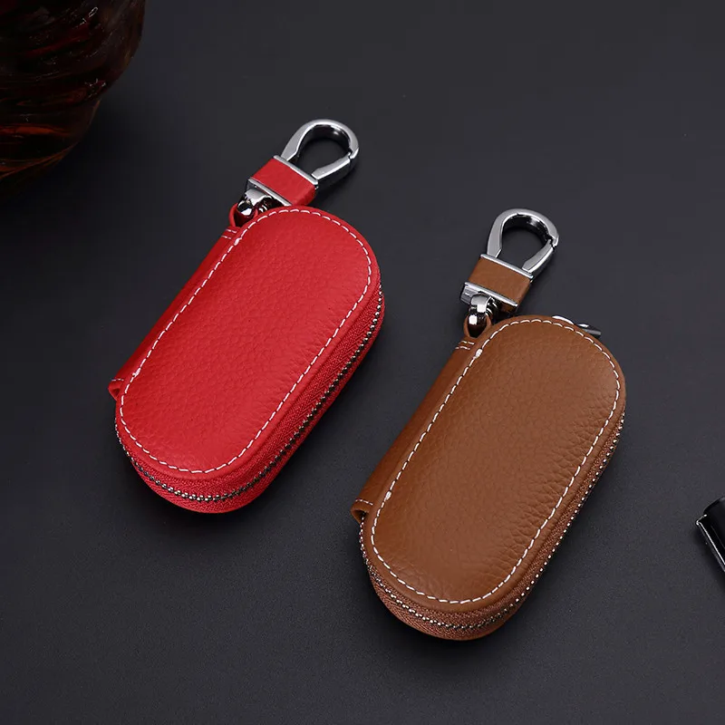 

Key Wallet Genuine Leather Holder Car Wallet Men Key Organizer Housekeeper Women Covers Zipper Key Case Bag Pouch Purse 2018 New