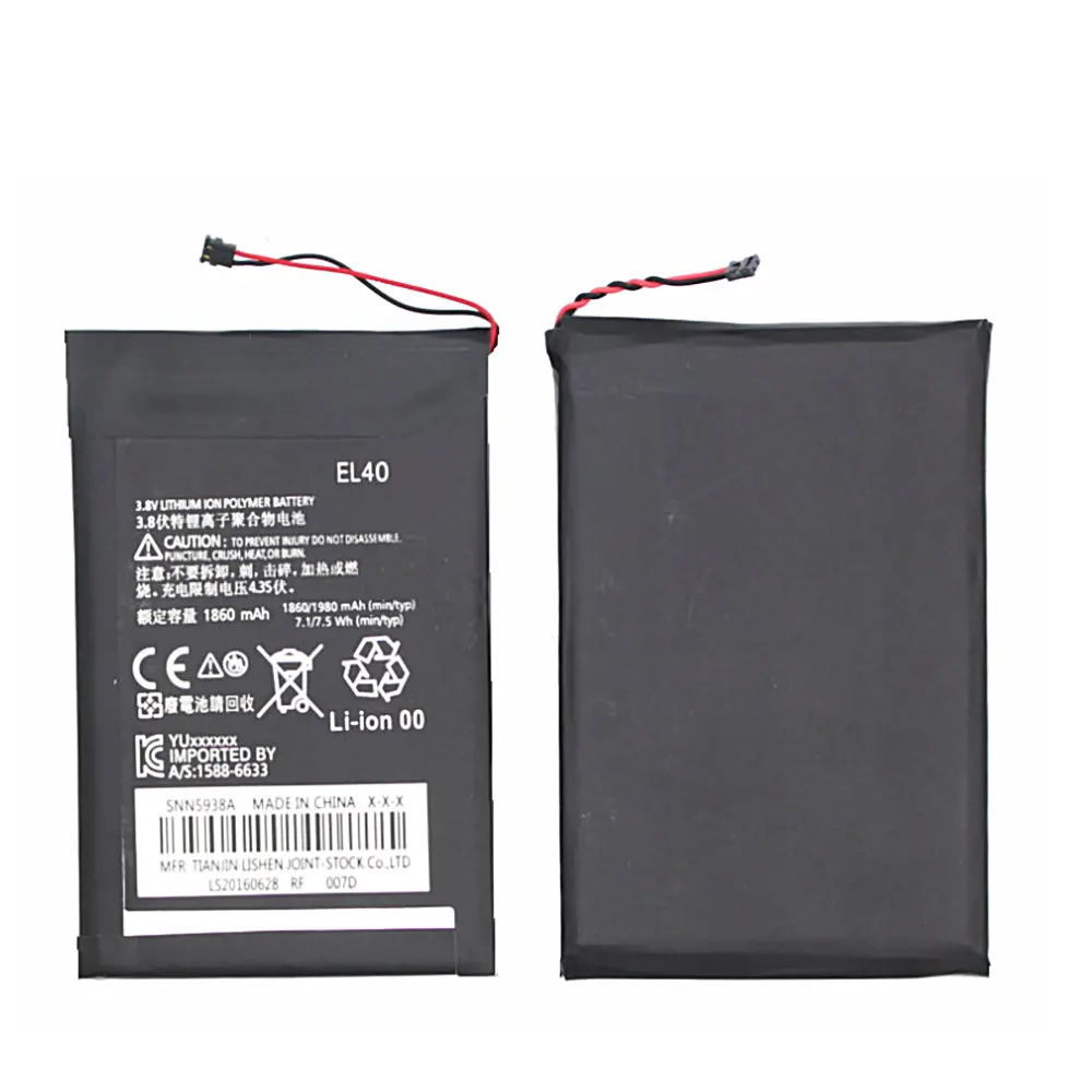 

1860mAh EL40 SNN5984A for Motorola Moto E 1 ST XT1019 XT1021 XT1022 XT1023 XT1025 XT830C Smartp High quality Replacement Battery
