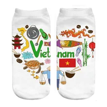 Вьетнам любовь печати беременных полиэстер женские носки до голени оптом