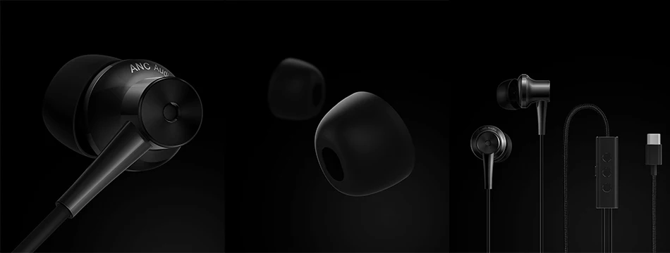 Original Xiaomi ANC Type-C Noise Reduction Earphones Wired Control With MIC For Xiaomi Mix 2 Max2 Mi6 Mi A1 Smartphone Hybrid HD 01