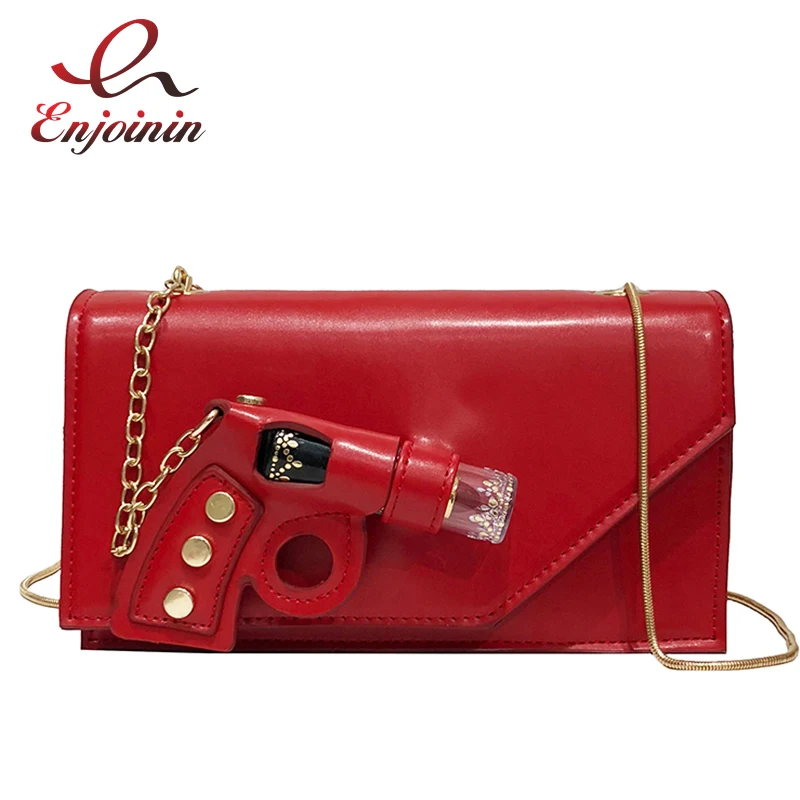 

Fashion Pistol Decoration Pu Leather Fashion Chain Tote Shoulder Bag Crossbody Messenger Bag For Women Female Bolsa Handbag