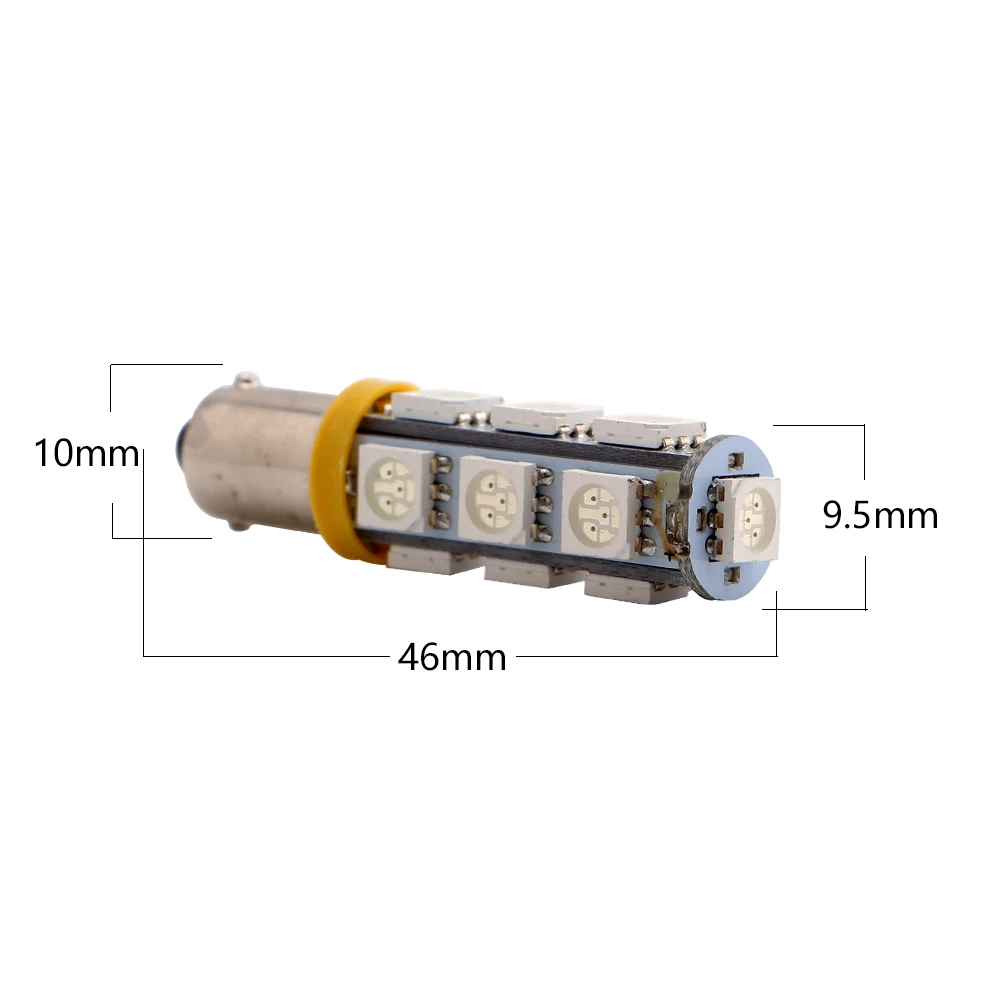 2 шт./лот BA9S 5050 13 SMD, работающего на постоянном токе 12 В в карта светильник s T4W T11 16111 16113 1895 автомобиля 13led интерьерные лампы для чтения светильник и габаритных фонарей