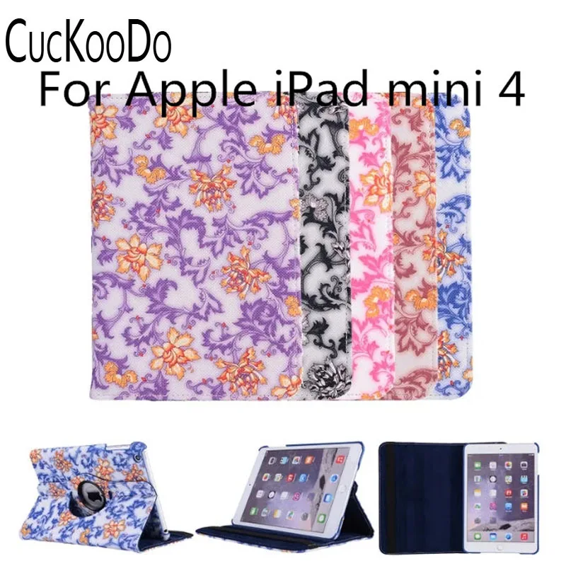 CucKooDo Folio PU Leather Smart Stand Case Cover with Auto Sleep/Wake Function for Apple iPad Mini 4 (2015 Version) | Компьютеры и