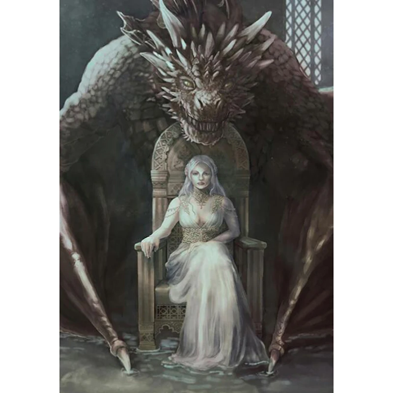 

5D Diy Diamond Painting Cross Stitch full Square/Round Diamond Embroidery Game of Thrones picture for room Decor hh414