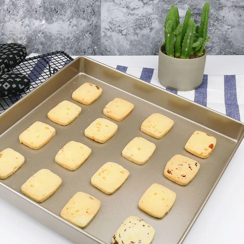 

Hot 1 Pcs Non-stick Square Baking Tray Pan 11 Inch Cake Bread Oven Pizza Biscuit Kitchen Tool FQ-ing