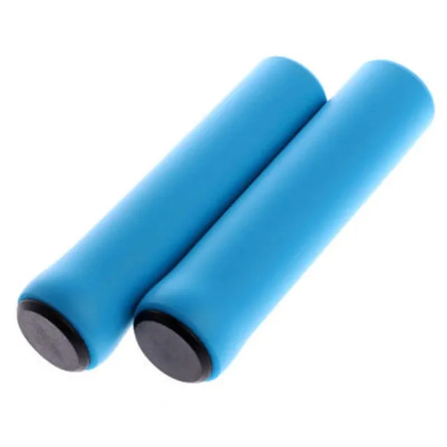 2pcs Super Soft Bicycle Handle Bar Grips Cycling Bike Grips Silicone Anti-slip Handlebar Anti-skid shock-absorbing Blue