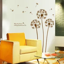 Съемный красивый стикер для стен «Одуванчик» гостиная спальня Наклейка Фреска Искусство DIY Украшение дома на стену аксессуары для дома