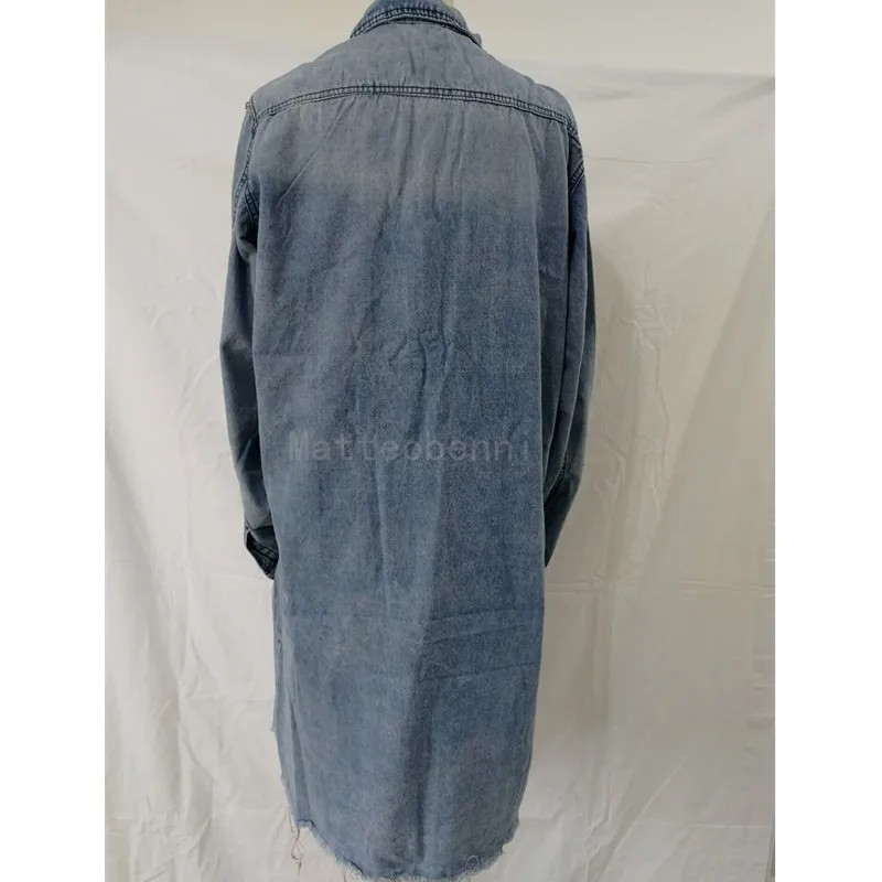 Autumn Winter Women Ripped Hole Denim Jacket 2018 boyfriend Wind Jean Jacket Loose Long Sleeve Coats plus size 3XL Bomber Jacket