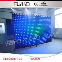 Любовь показать гибкие светодио дный светодиодные видео занавес украшения на свадьбу 2x3 м P100mm