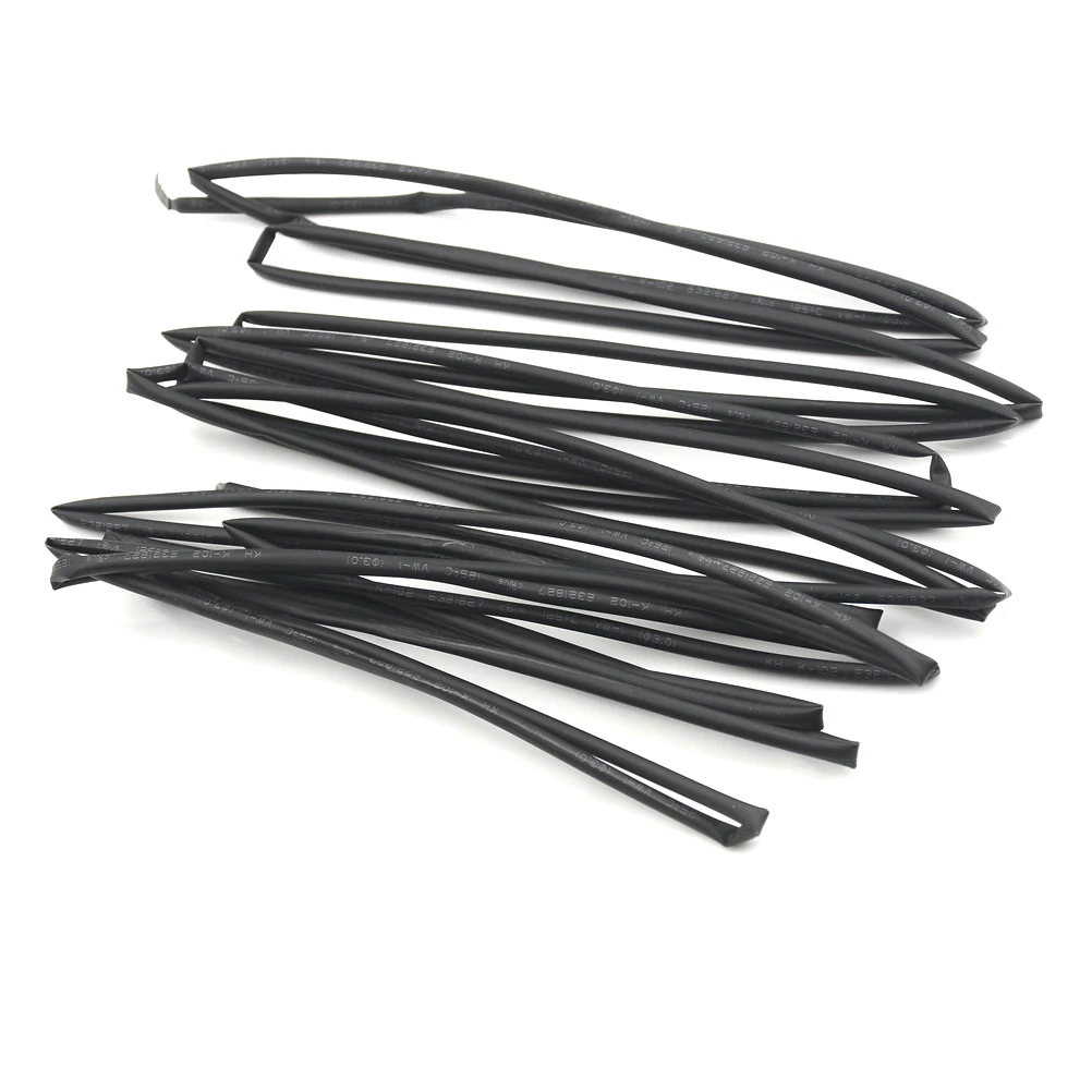 

5M Heat Shrink Tubing Black Shrinkable Tube Car Cable Sleeving Assortment Wrap Wire Kit Diameter 3mm