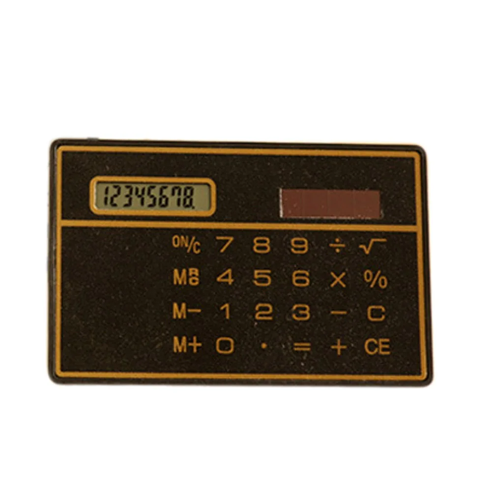 Калькулятор ультра тонкий мини кредитной карты 8-значный Солнечной энергии карманный калькулятор офисные школьные принадлежности, блокноты в разные цвета
