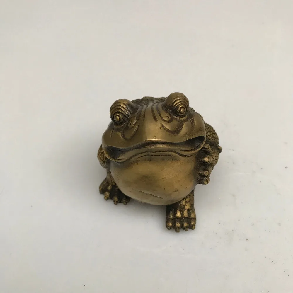 Antique handicrafts exquisite pure copper bronze antique frog statuein