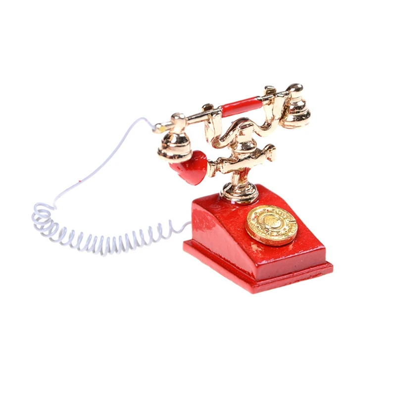 

1Pcs Baby Simulation Home Toys Miniature Doll House Model Sewing Machine Mini Retro Phone Lounger Simulation Home Toys