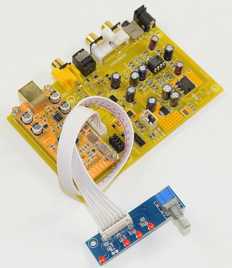 ES9038 Q2M Triple Switch DAC Decoder Board Support Fiber Coaxial USB Input